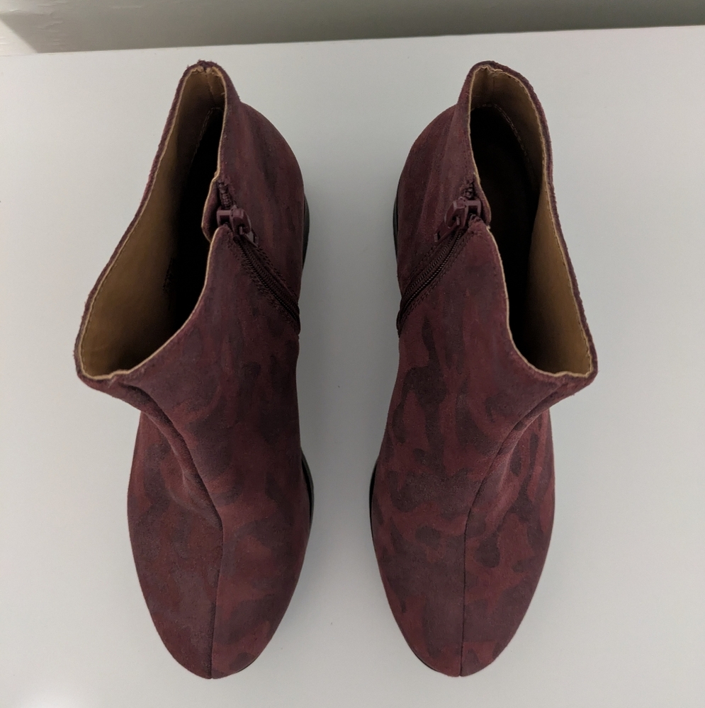 Lucky Brand Karmeya Platform Ankle Boots Red Pattern 7.5 - Picture 3 of 12